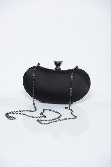 Black occasional bag with detachable chain