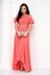 StarShinerS occasional coral dress both shoulders cut out 5 - StarShinerS.com
