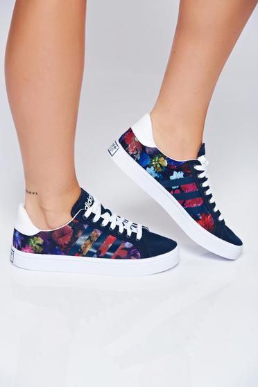 Pantofi sport Adidas Originals negru casual cu imprimeuri florale