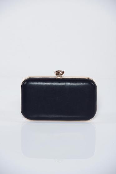 Occasional black bag with metalic accessory