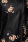 Casual ecological leather black jacket with embroidery details 4 - StarShinerS.com