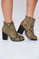 Brown casual ankle boots with animal print design 1 - StarShinerS.com