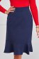StarShinerS darkblue office pencil skirt with ruffle details midi 5 - StarShinerS.com