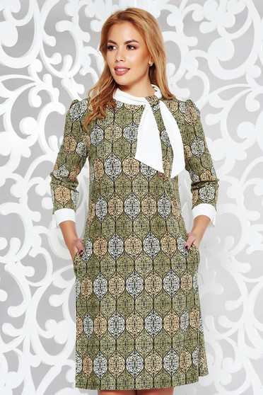Fofy green a-line daily dress print details