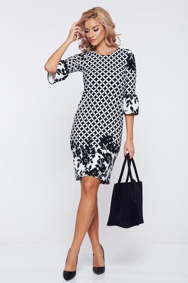 StarShinerS black elegant daily a-line dress with bow accessories