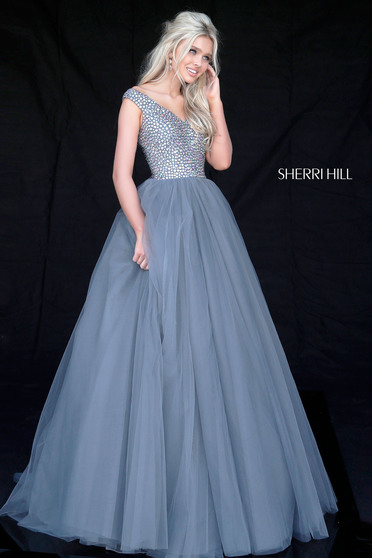 Rochie Sherri Hill 51447 Grey
