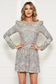 Sherri Hill silver dress luxurious with crystal embellished details with padded shoulders long sleeve 6 - StarShinerS.com
