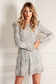 Sherri Hill silver dress luxurious with crystal embellished details with padded shoulders long sleeve 3 - StarShinerS.com