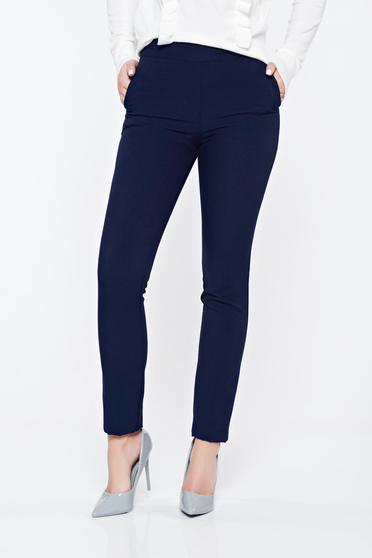 Fofy office conical high waisted darkblue trousers with pockets