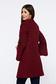 LaDonna elegant straight embroidered from wool burgundy coat 3 - StarShinerS.com