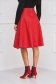 Red cloche skirt from ecological leather midi - StarShinerS 2 - StarShinerS.com