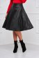Fusta din piele ecologica neagra midi in clos - StarShinerS 1 - StarShinerS.ro
