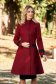 LaDonna best impulse elegant embroidered from wool with inside lining burgundy coat 2 - StarShinerS.com