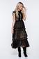 Ana Radu black occasional cloche laced dress from wrinkled fabric 1 - StarShinerS.com