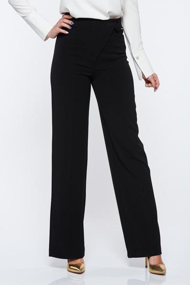 PrettyGirl black office high waisted trousers with easy cut