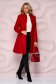 Artista red elegant coat from non elastic fabric with inside lining 4 - StarShinerS.com