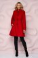 Artista red elegant coat from non elastic fabric with inside lining 3 - StarShinerS.com