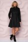 Artista black elegant coat from non elastic fabric with inside lining 3 - StarShinerS.com