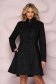 Artista black elegant coat from non elastic fabric with inside lining 1 - StarShinerS.com