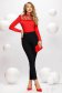 Red women`s shirt elegant lace and sequins details with ruffle details 3 - StarShinerS.com