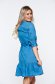 Rochie Top Secret albastra casual din denim cu nasturi si volanase la baza rochiei 2 - StarShinerS.ro