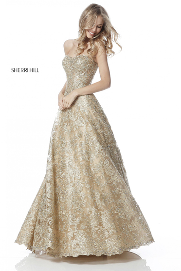 Rochie Sherri Hill 51572 Gold