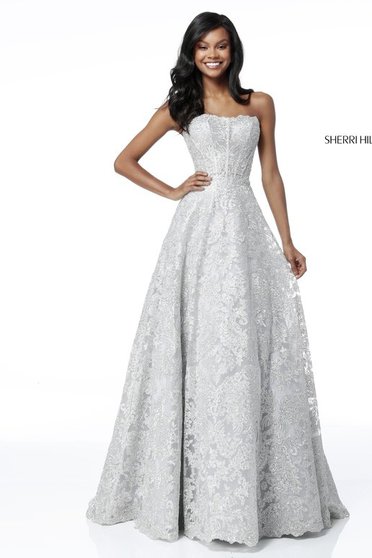 Rochie Sherri Hill 51572 Silver