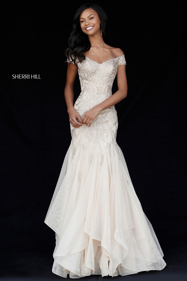 Rochie Sherri Hill 51618 Gold