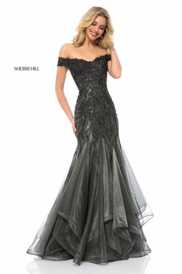 Rochie Sherri Hill 51618 Grey