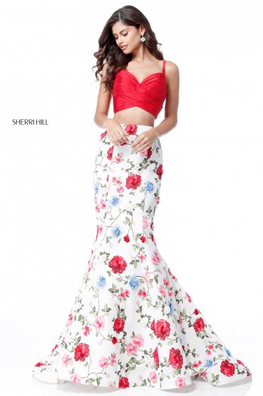 Rochie Sherri Hill 51710 White