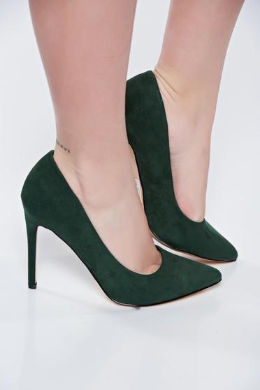 Top Secret khaki shoes with high heels slightly pointed toe tip