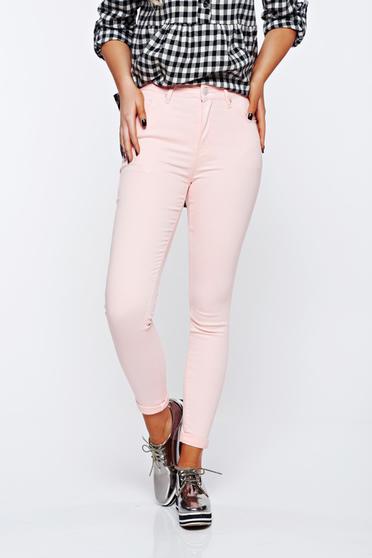 Lightpink jeans casual cotton high waisted skinny jeans