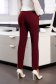 StarShinerS burgundy office trousers with pockets medium waist slightly elastic fabric with straight cut 2 - StarShinerS.com