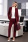StarShinerS burgundy office trousers with pockets medium waist slightly elastic fabric with straight cut 3 - StarShinerS.com