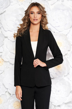 StarShinerS black jacket with inside lining office from non elastic fabric arched cut