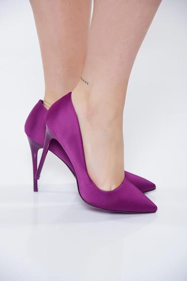 Purple shoes ecological stiletto with high