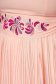 Rochie plisata din voal piersica midi in clos accesorizata cu cordon brodat in atelierele proprii - StarShinerS 4 - StarShinerS.ro