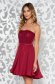 Short cherry lace and veil dress in flared style - Ana Radu 3 - StarShinerS.com