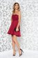 Short cherry lace and veil dress in flared style - Ana Radu 4 - StarShinerS.com