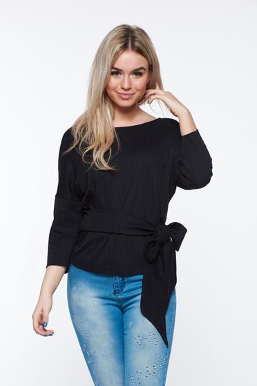 StarShinerS black women`s blouse casual flared 3/4 sleeve