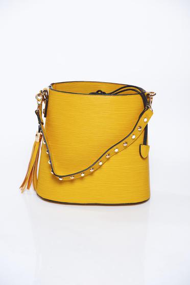 Yellow bag casual from ecological leather