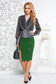 PrettyGirl darkgreen skirt office with inside lining pencil high waisted 3 - StarShinerS.com
