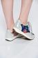 Pantofi sport MissQ argintiu casual din piele naturala cu talpa usoara cu siret 3 - StarShinerS.ro