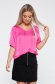 Pink t-shirt casual flared asymmetrical from satin fabric texture 1 - StarShinerS.com