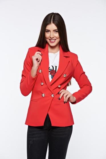 LaDonna coral tented office jacket with inside lining slightly elastic fabric