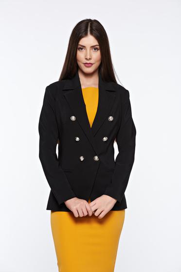 LaDonna black tented office jacket with inside lining slightly elastic fabric