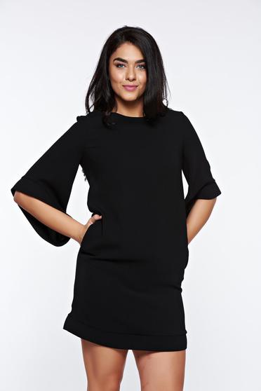 LaDonna black elegant dress with easy cut with inside lining with pockets