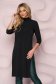 Black with tented cut long women`s blouse lycra - StarShinerS 2 - StarShinerS.com
