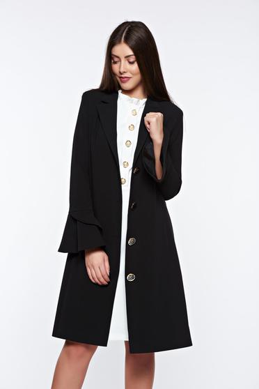 LaDonna black elegant trenchcoat slightly elastic fabric with inside lining