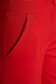 StarShinerS red office trousers with pockets medium waist slightly elastic fabric with straight cut 3 - StarShinerS.com